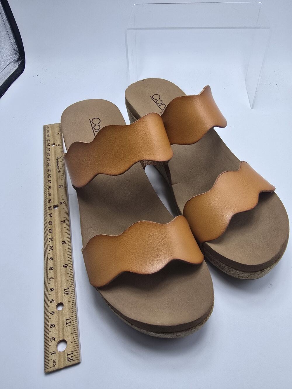 Corkys Womens Obviously Studded Wedge Slide Casual Shoes